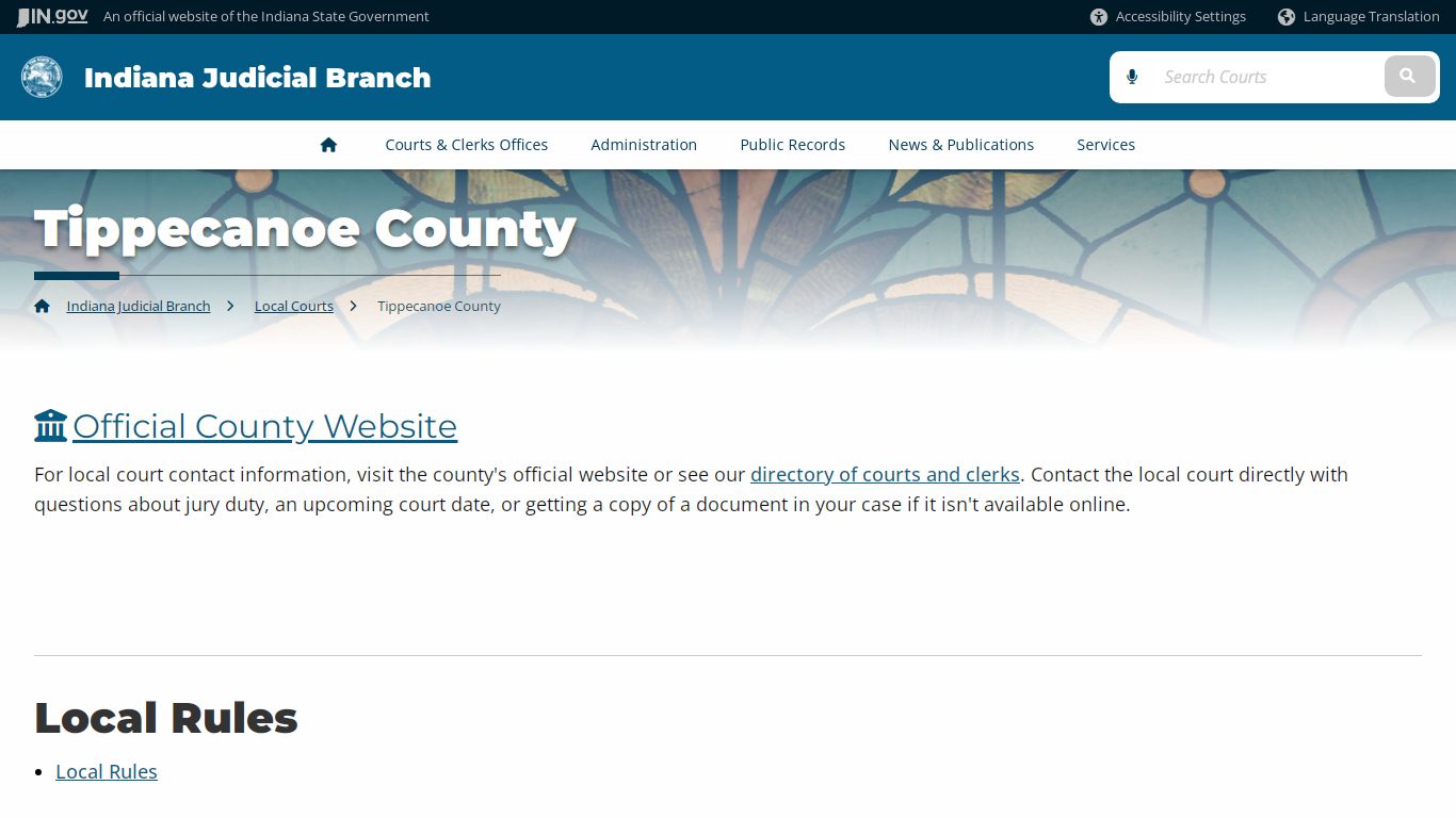 Tippecanoe County - Indiana Judicial Branch