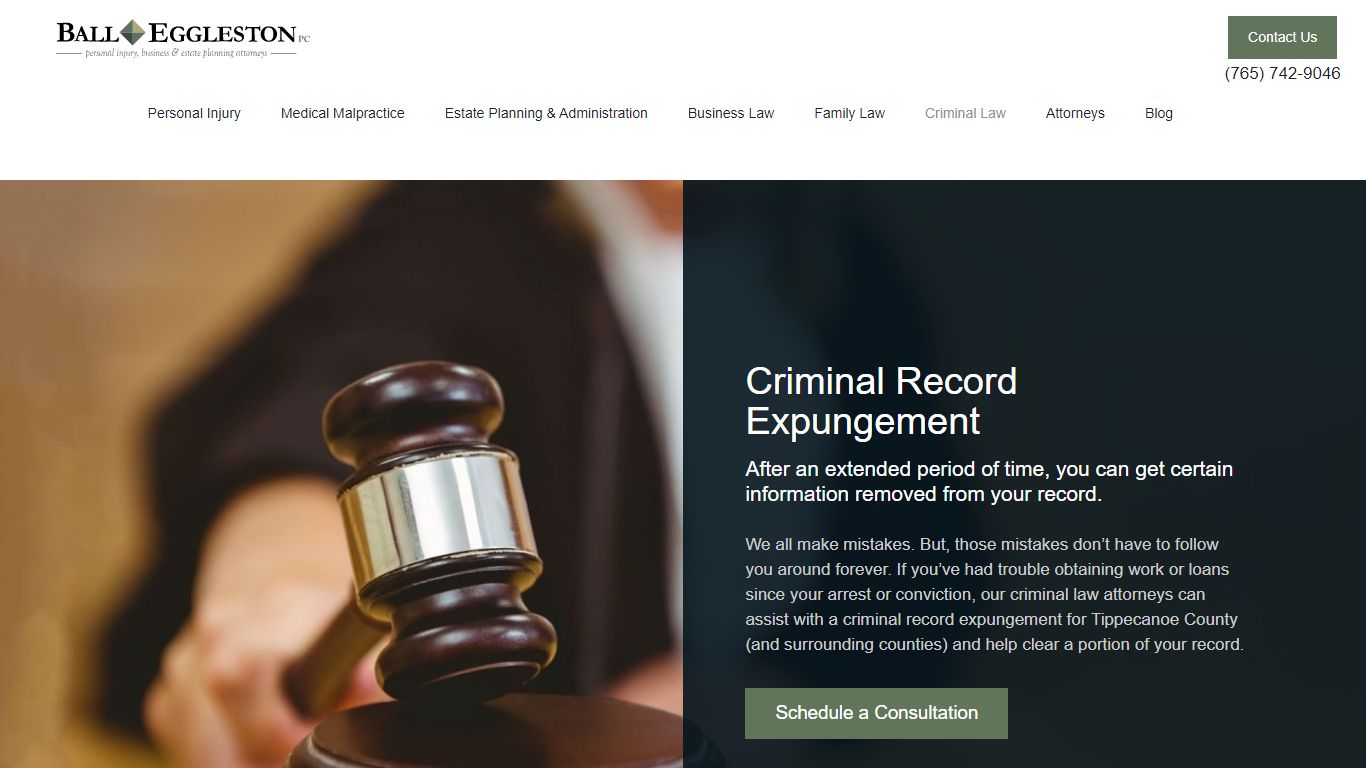 Tippecanoe County court records |Criminal record expungement